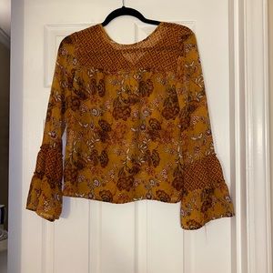 Sheer fall blouse
